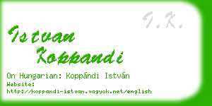 istvan koppandi business card