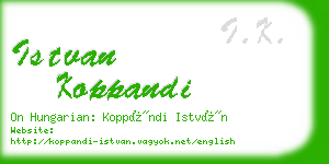 istvan koppandi business card